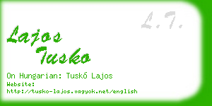 lajos tusko business card