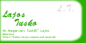 lajos tusko business card